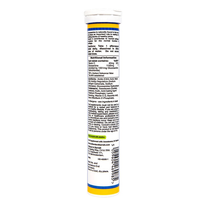 Holland & Barrett Glucosamine 1100mg 15 Effervescent Tablets